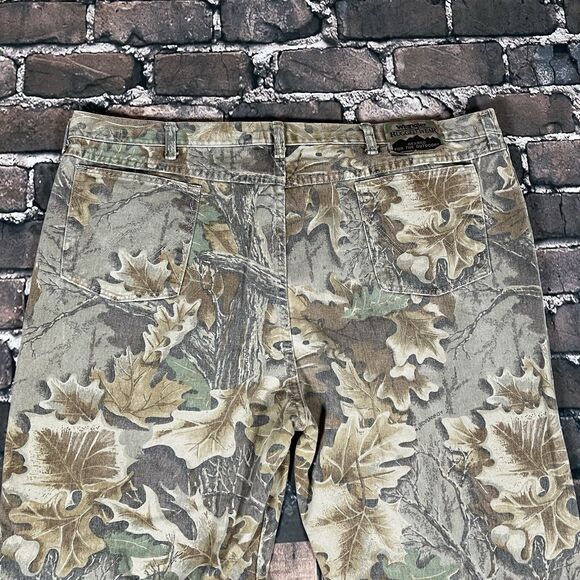 Vintage Wrangler Rugged Wear Jeans Mens 44x28 Advantage Leaf Camo Hunting Pants - Picture 13 of 13